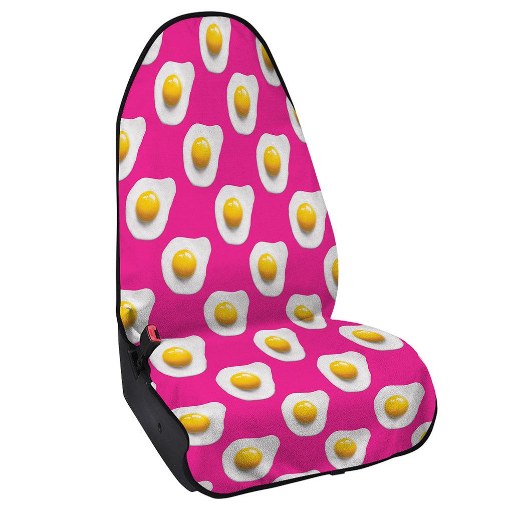 Pink Fried Eggs Pattern Print Waterproof Car Seat Cover