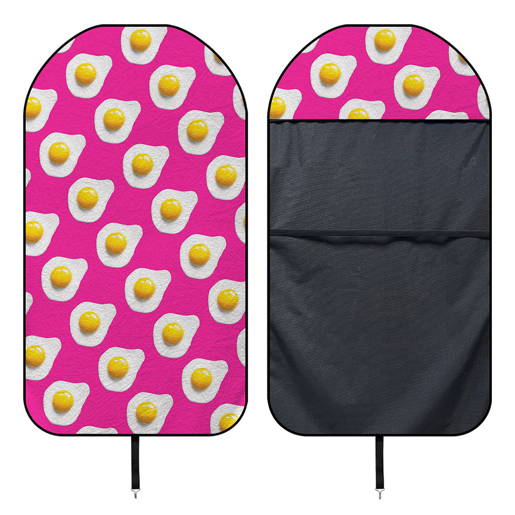 Pink Fried Eggs Pattern Print Waterproof Car Seat Cover