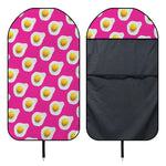 Pink Fried Eggs Pattern Print Waterproof Car Seat Cover