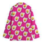 Pink Fried Eggs Pattern Print Women's Blazer