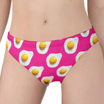 Pink Fried Eggs Pattern Print Women's Panties