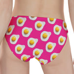 Pink Fried Eggs Pattern Print Women's Panties