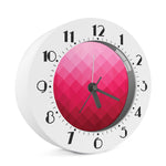 Pink Geometric Square Pattern Print Alarm Clock