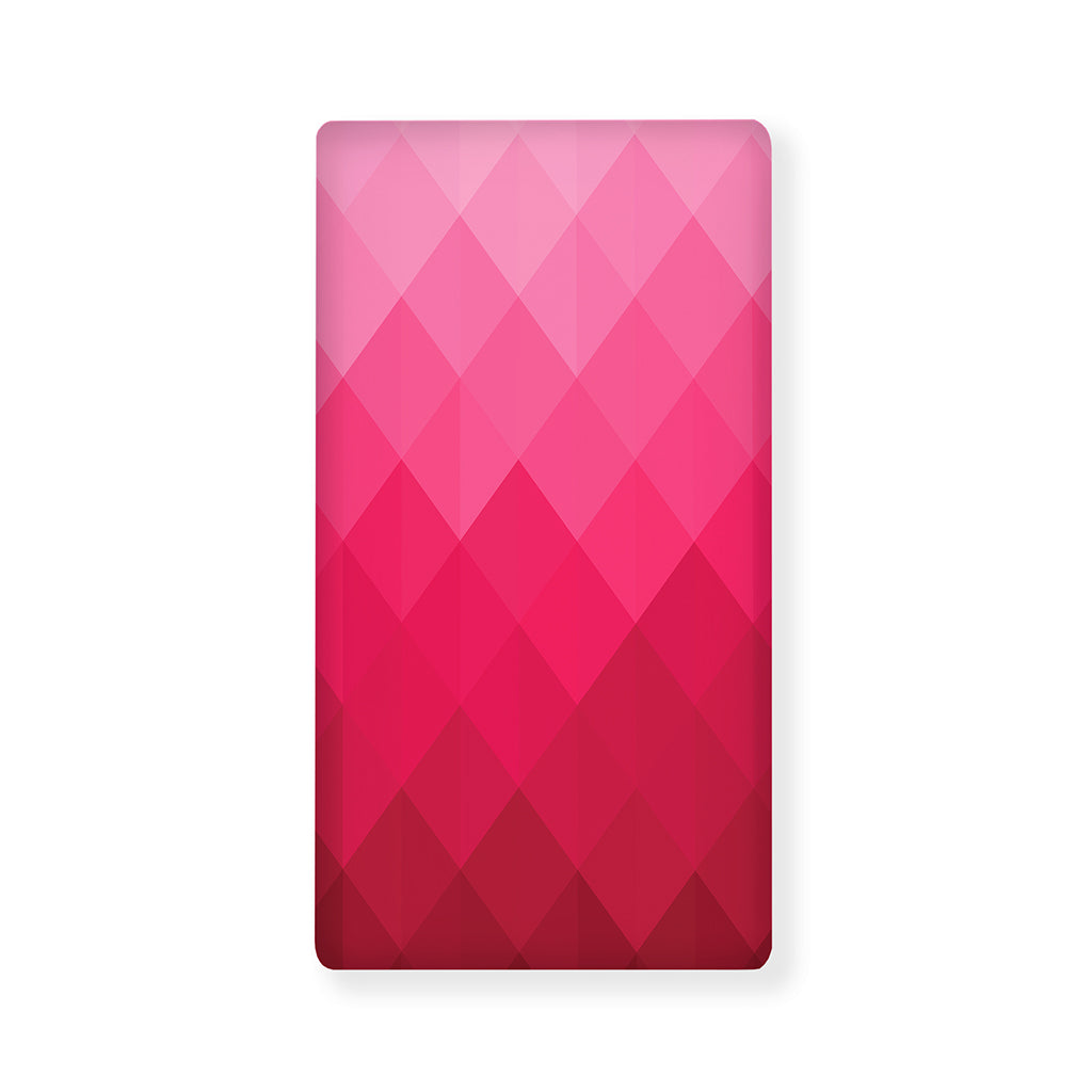 Pink Geometric Square Pattern Print Baby Crib Sheet