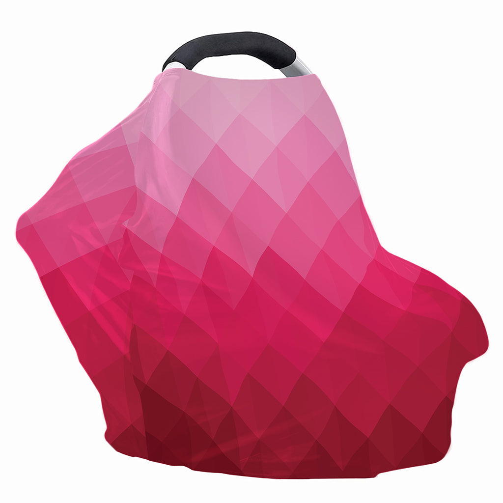 Pink Geometric Square Pattern Print Baby Seat Cover
