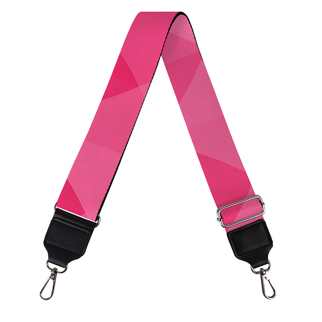 Pink Geometric Square Pattern Print Bag Strap