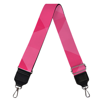 Pink Geometric Square Pattern Print Bag Strap