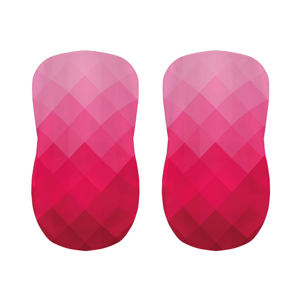Pink Geometric Square Pattern Print Bar Stool Covers