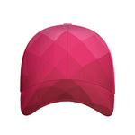 Pink Geometric Square Pattern Print Baseball Cap