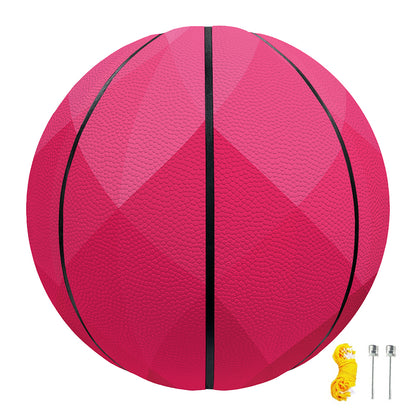 Pink Geometric Square Pattern Print Basketball