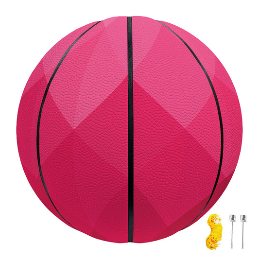 Pink Geometric Square Pattern Print Basketball