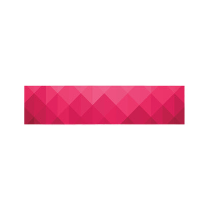 Pink Geometric Square Pattern Print Bed Runner