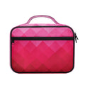Pink Geometric Square Pattern Print Briefcase Bible Bag