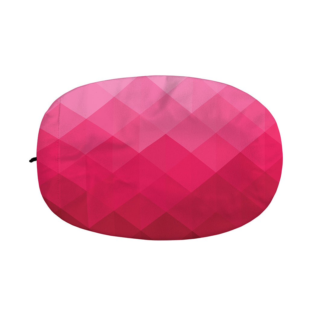 Pink Geometric Square Pattern Print Car Side Mirror Covers