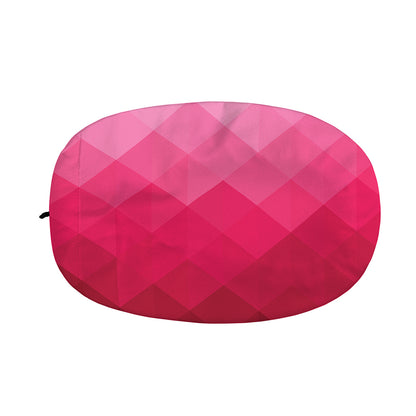 Pink Geometric Square Pattern Print Car Side Mirror Covers