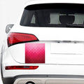 Pink Geometric Square Pattern Print Car Sticker
