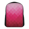 Pink Geometric Square Pattern Print Casual Backpack