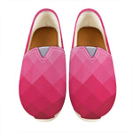 Pink Geometric Square Pattern Print Casual Shoes