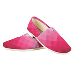 Pink Geometric Square Pattern Print Casual Shoes