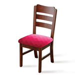 Pink Geometric Square Pattern Print Chair Cushion Cover