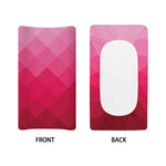 Pink Geometric Square Pattern Print Changing Pad Cover