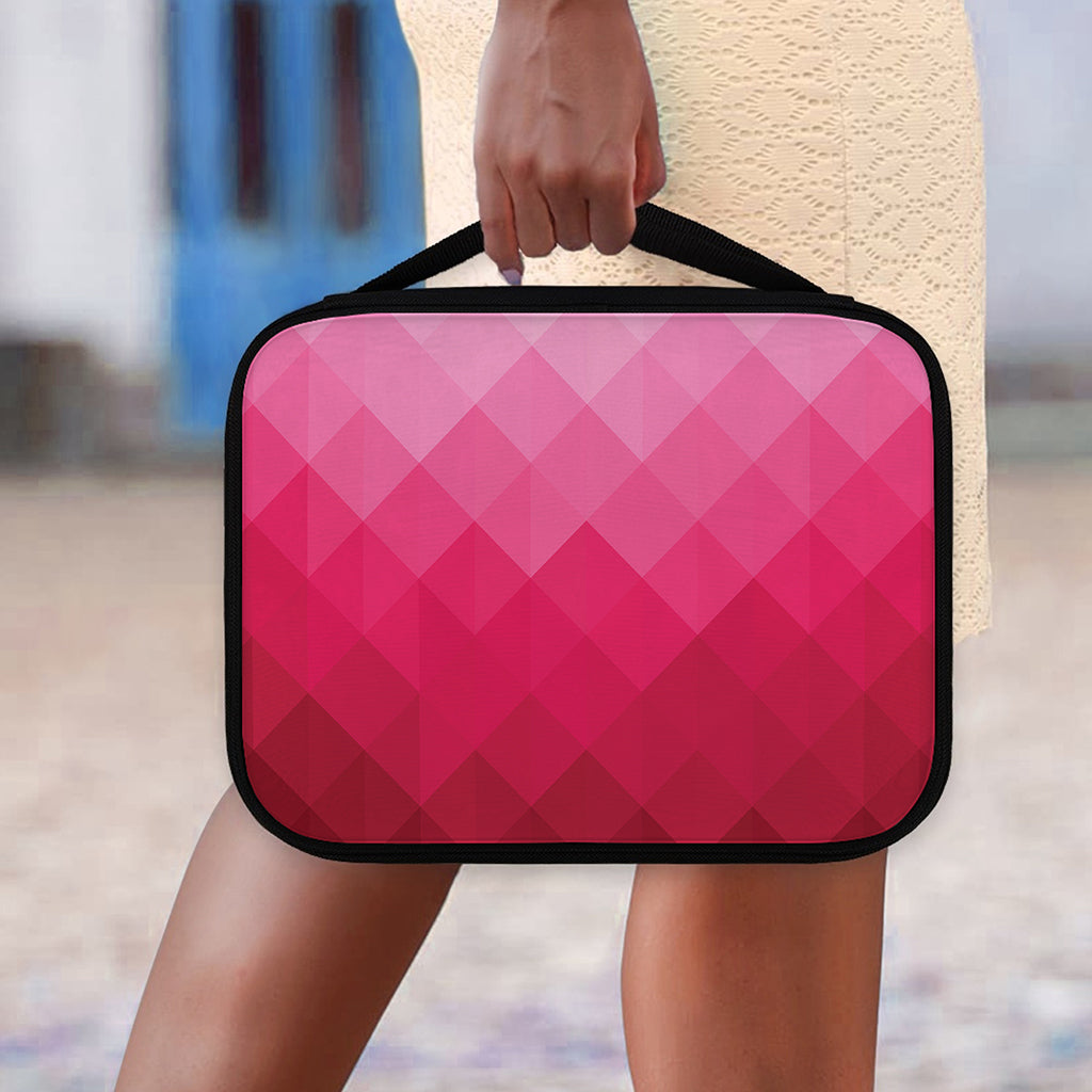 Pink Geometric Square Pattern Print Classic Bible Case