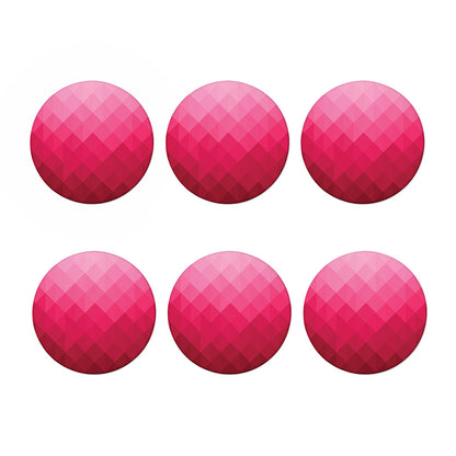 Pink Geometric Square Pattern Print Coaster Set