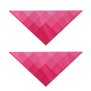 Pink Geometric Square Pattern Print Dog Bandana