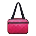 Pink Geometric Square Pattern Print Double Strap Bible Bag