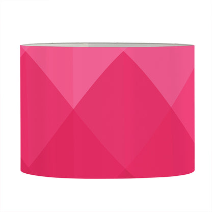 Pink Geometric Square Pattern Print Drum Lamp Shade