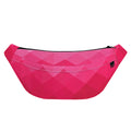 Pink Geometric Square Pattern Print Fanny Pack
