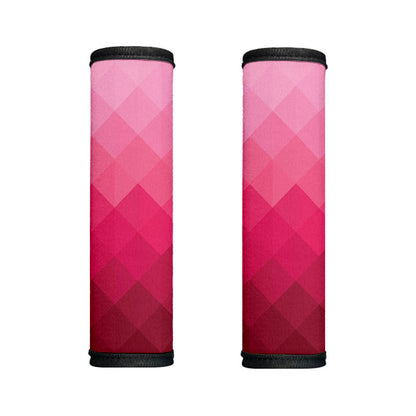 Pink Geometric Square Pattern Print Handle Covers
