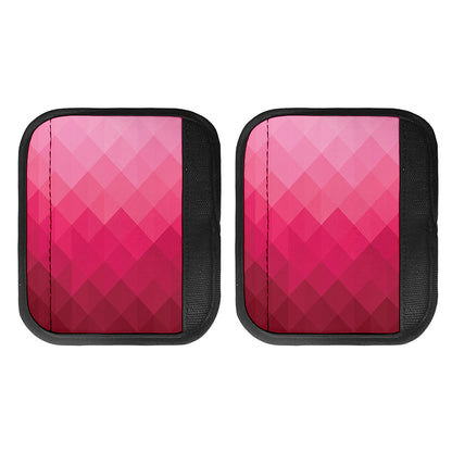 Pink Geometric Square Pattern Print Handle Covers