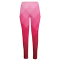 Pink Geometric Square Pattern Print High-Waisted Pocket Leggings
