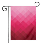 Pink Geometric Square Pattern Print House Flag