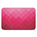 Pink Geometric Square Pattern Print Indoor Door Mat
