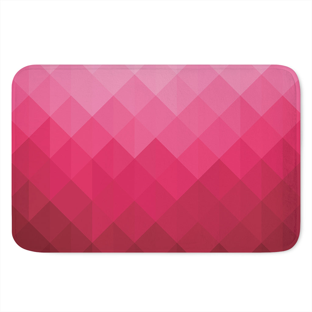 Pink Geometric Square Pattern Print Indoor Door Mat