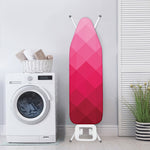 Pink Geometric Square Pattern Print Ironing Board Cover
