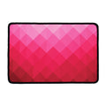Pink Geometric Square Pattern Print Kitchen Mat