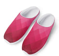 Pink Geometric Square Pattern Print Mesh Casual Shoes