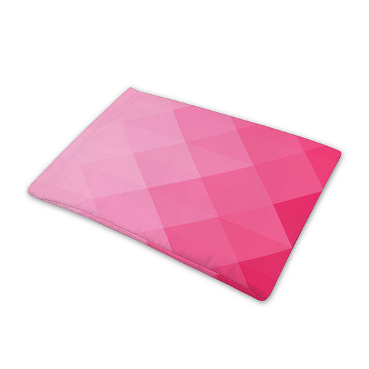 Pink Geometric Square Pattern Print Pet Cooling Mat Cover