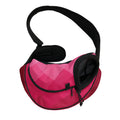 Pink Geometric Square Pattern Print Pet Sling Carrier
