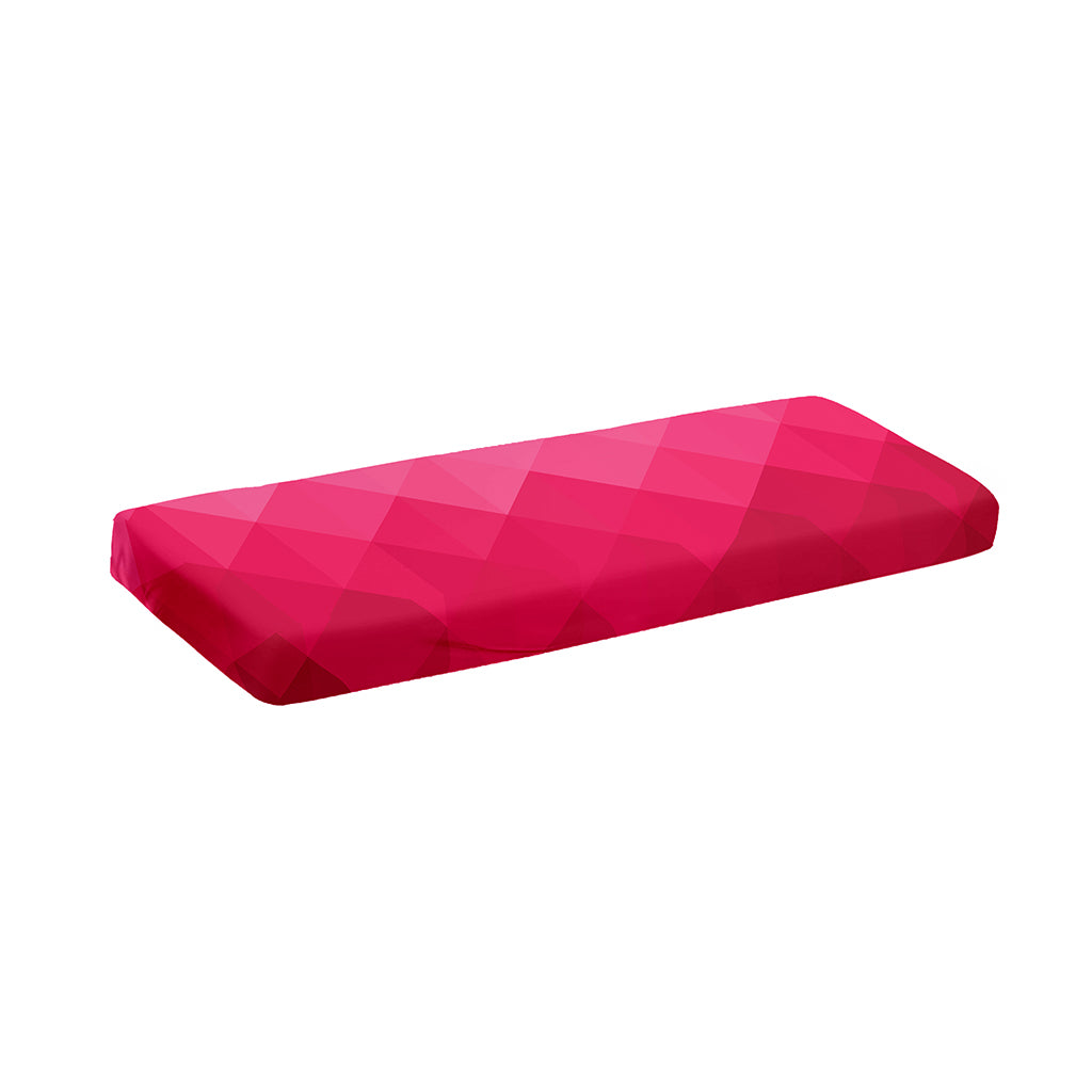 Pink Geometric Square Pattern Print Piano Keyboard Cover