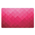 Pink Geometric Square Pattern Print Polyester Doormat