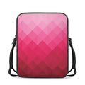 Pink Geometric Square Pattern Print Rectangular Crossbody Bag