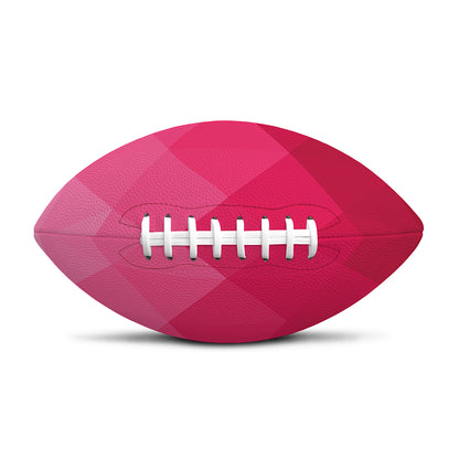Pink Geometric Square Pattern Print Rugby Ball