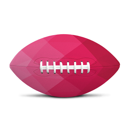 Pink Geometric Square Pattern Print Rugby Ball