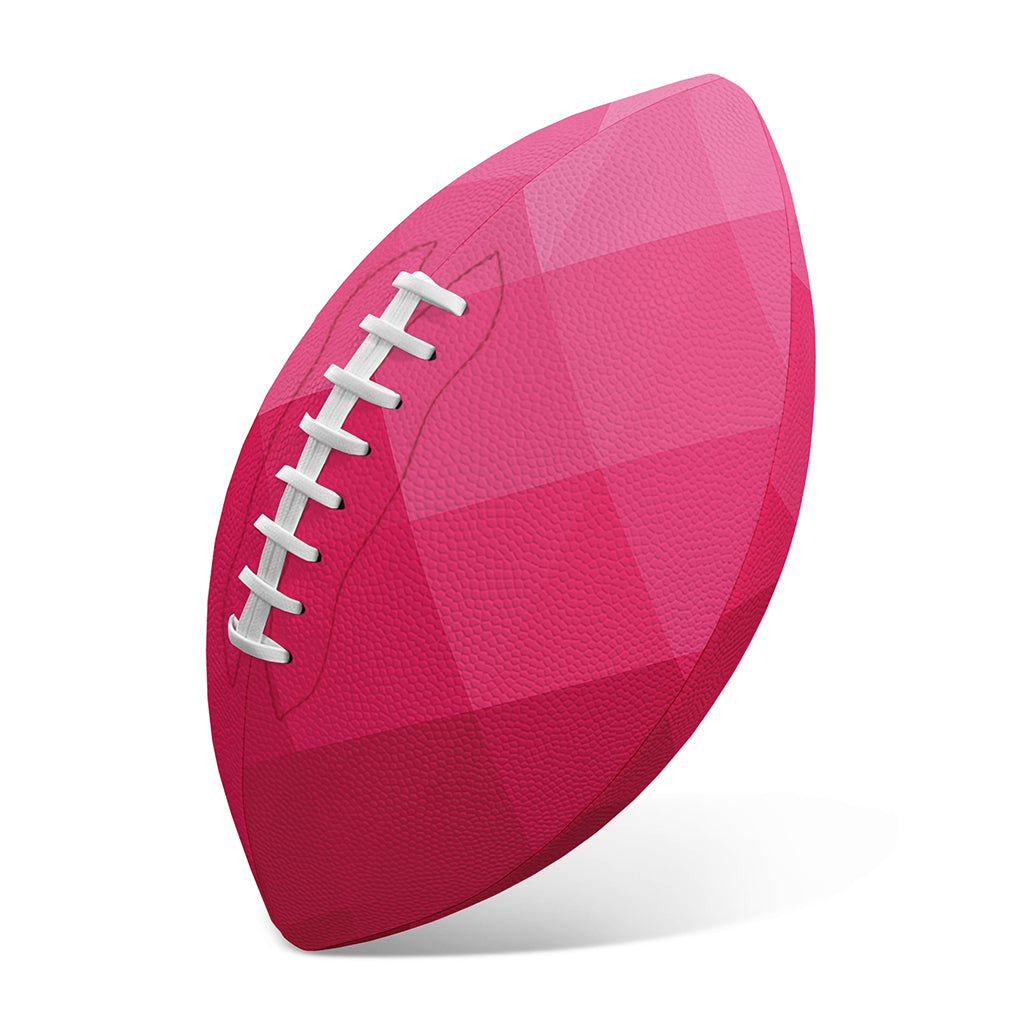 Pink Geometric Square Pattern Print Rugby Ball