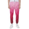 Pink Geometric Square Pattern Print Joggers