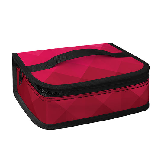 Pink Geometric Square Pattern Print Small Lunch Bag
